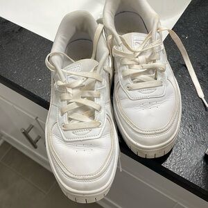 Puma white tennis shoes